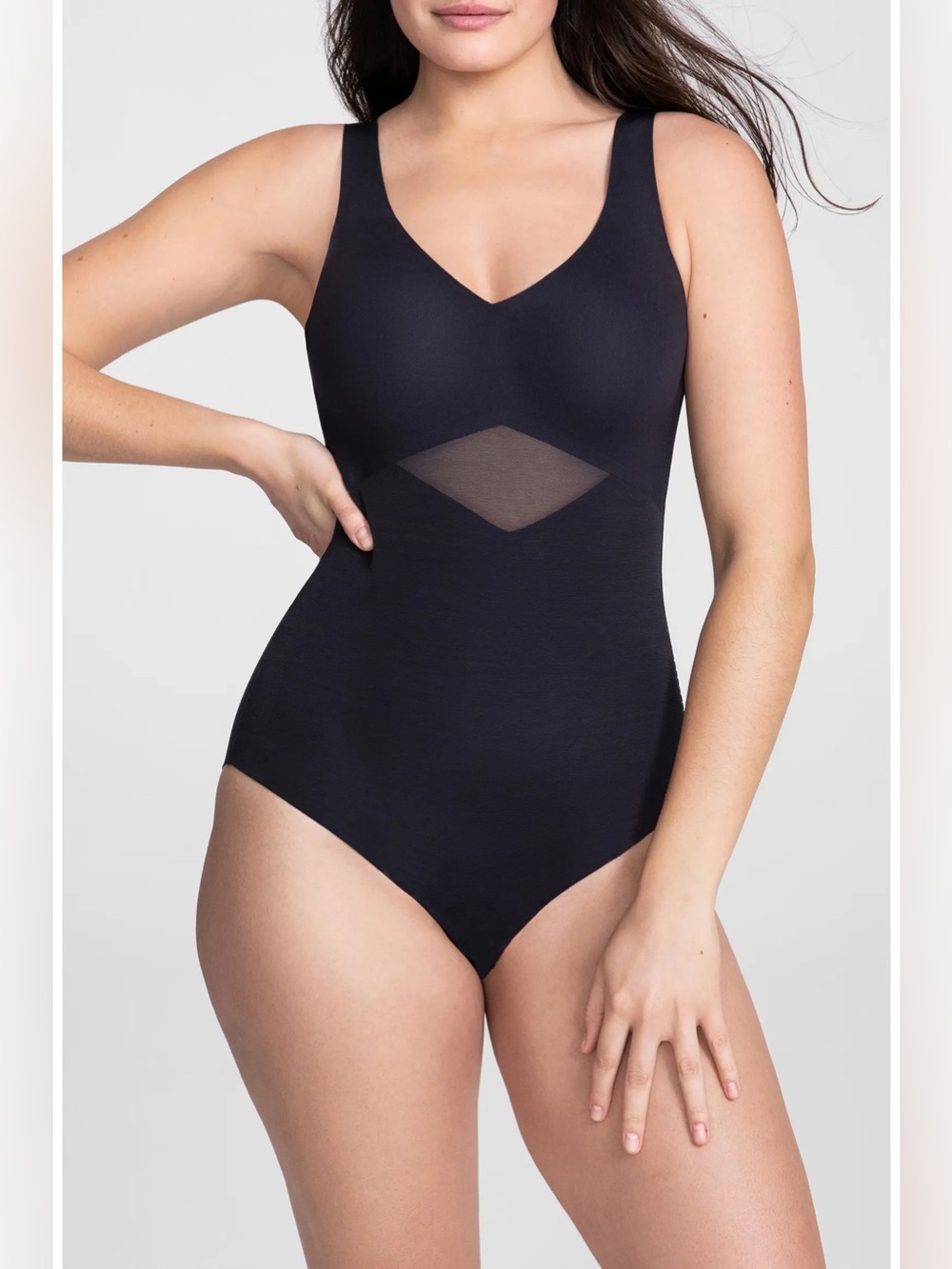 Honeylove Black Sculpting Shapewear Liftwear Tank Bodysuit Runway Size XL